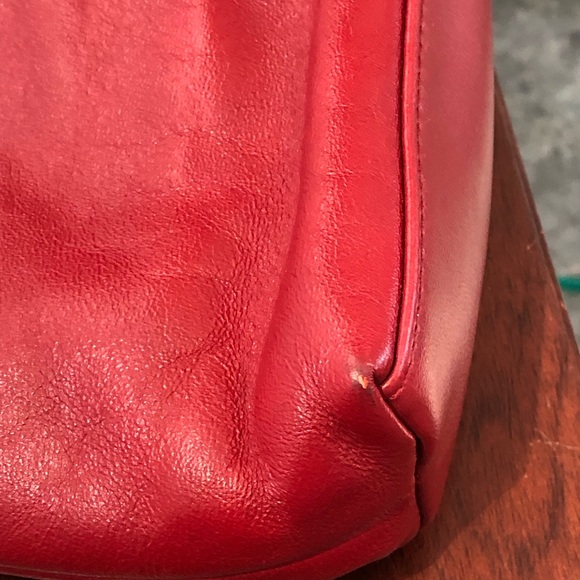 NWOT Coletta Real Leather Red Purse - Picture 16 of 16